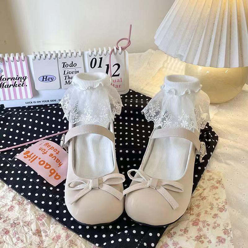 

Fashion Spring new round toe thick soled butterfly bow single shoes women s Fashion versatile high-heeled Elegant minimalist women shoes 40 бежевый