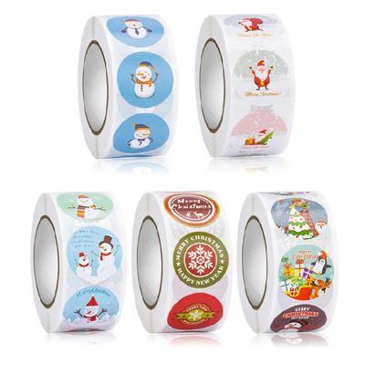 500x/Set Christmas Label Stickers DIY Santa Snowman Elk Adhesive Sealing Sticker