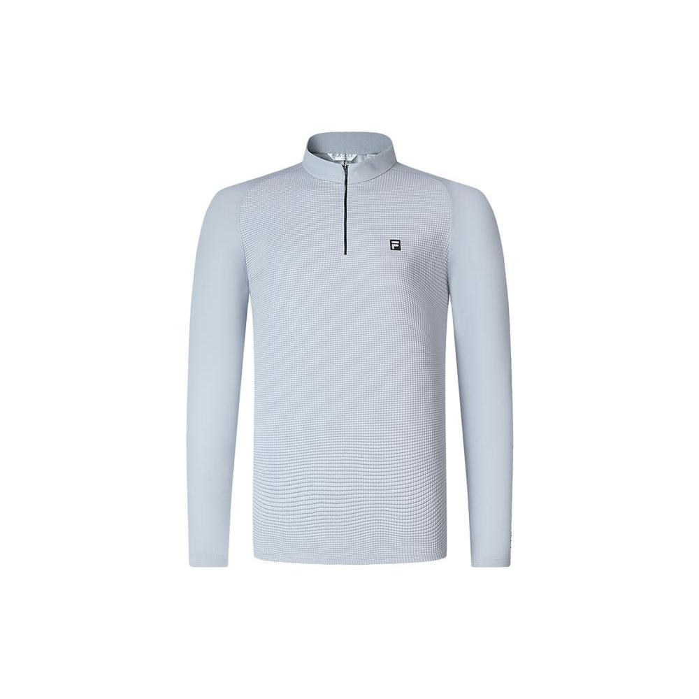 FILA Golf T Shirts Men s Medium Gray Stand Collar Moderate Straight Fit A11M345210F-GY XL