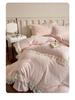 G5Z Princess Milk Velvet 4-Piece Set: Extra Thick French Lace Bedspread & Fitted Sheet