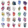 50 Heart Graffiti Stickers - Personalized Creative Decor for Water Cups, Skateboards, Phone Cases, and Luggage