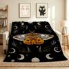 Moonlit Moth Flannel Blanket Throw Blanket Soft Warm Sofa Bed Camping Car home Decor Unique Christmas Gift C930189