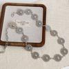 Elegant Bohemian Body Chain Silver Ethnic Belt Chain Metal Circular Ring Waist Chain  Girls
