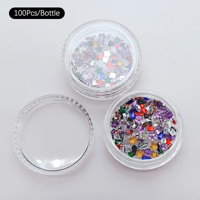 

1 коробка акриловая ультратонкая стоматологическая дрель с плоским дном специальной формы тонкая листовая стоматологическая дрель красочное украшение для полости рта 100Pcs/bottle