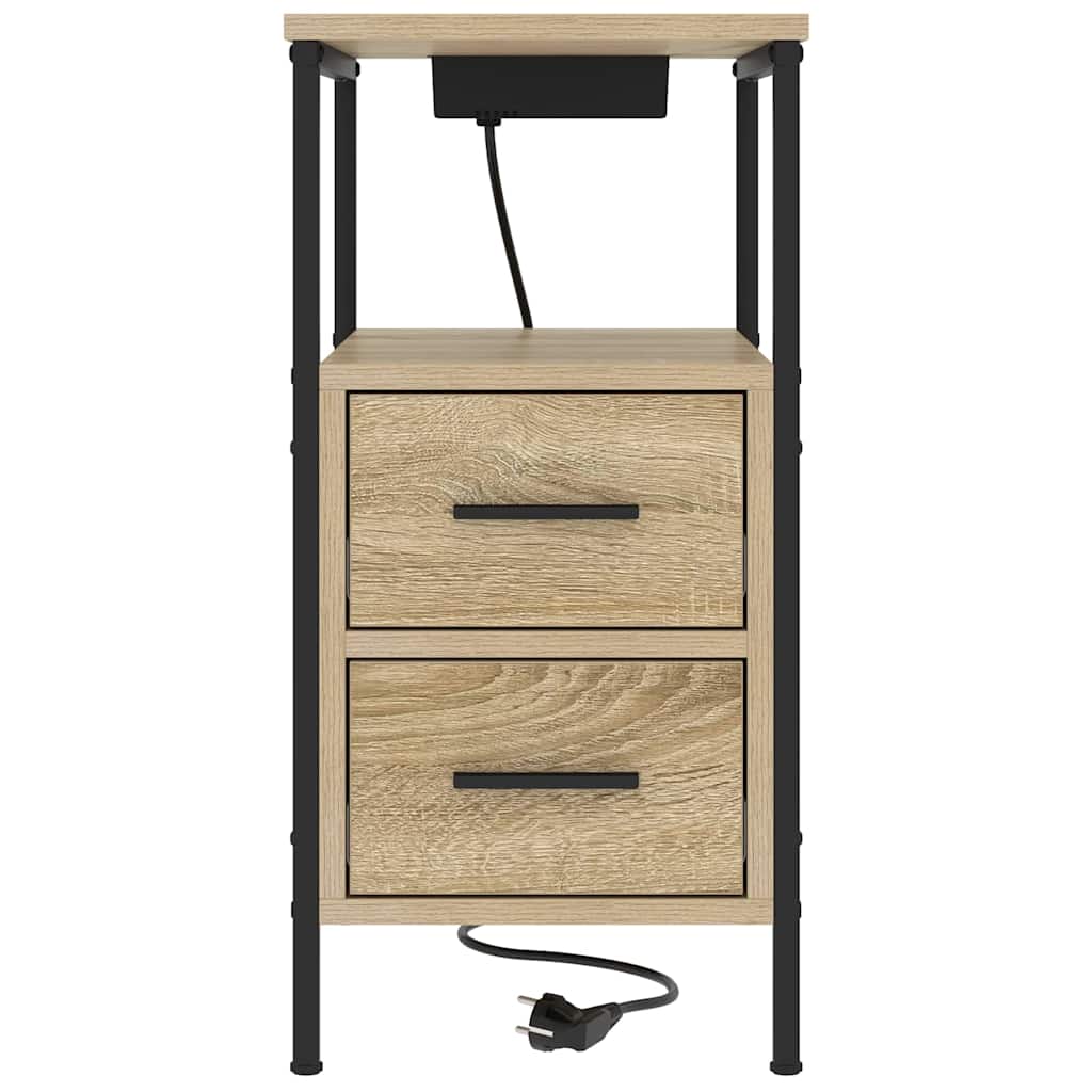 Nightstand Sonoma Oak 30 X 48 X 61 Cm Particleboard