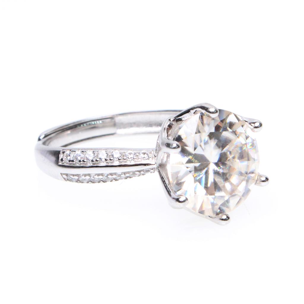 Bien Vetu Moissanite Ring 5-Carat In-Ring Pave 112