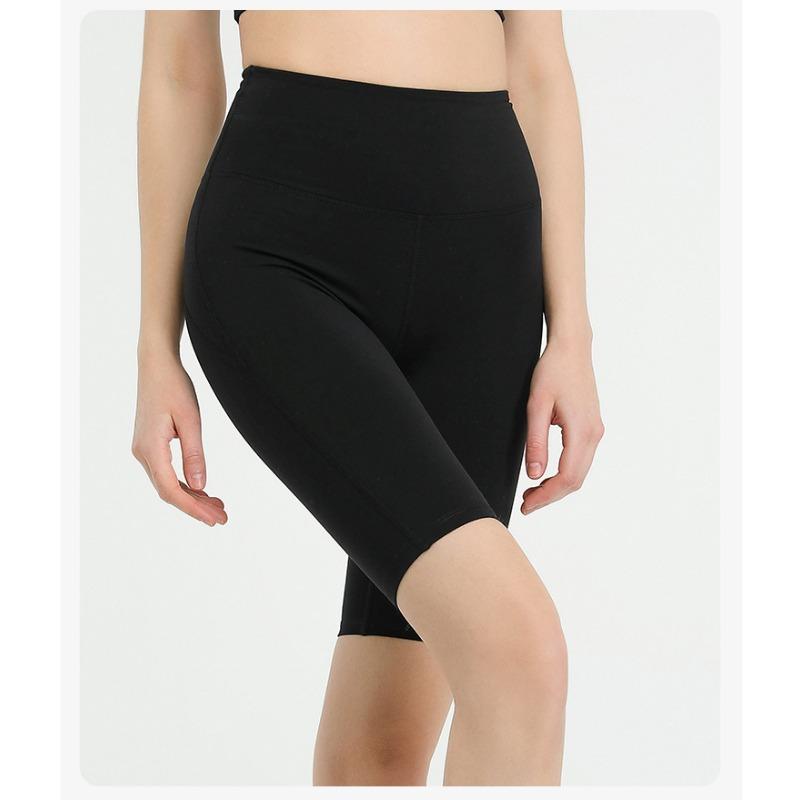 Dámské prodyšné kalhoty na jógu s vysokým pasem, stahovací, zeštíhlující s kapsou