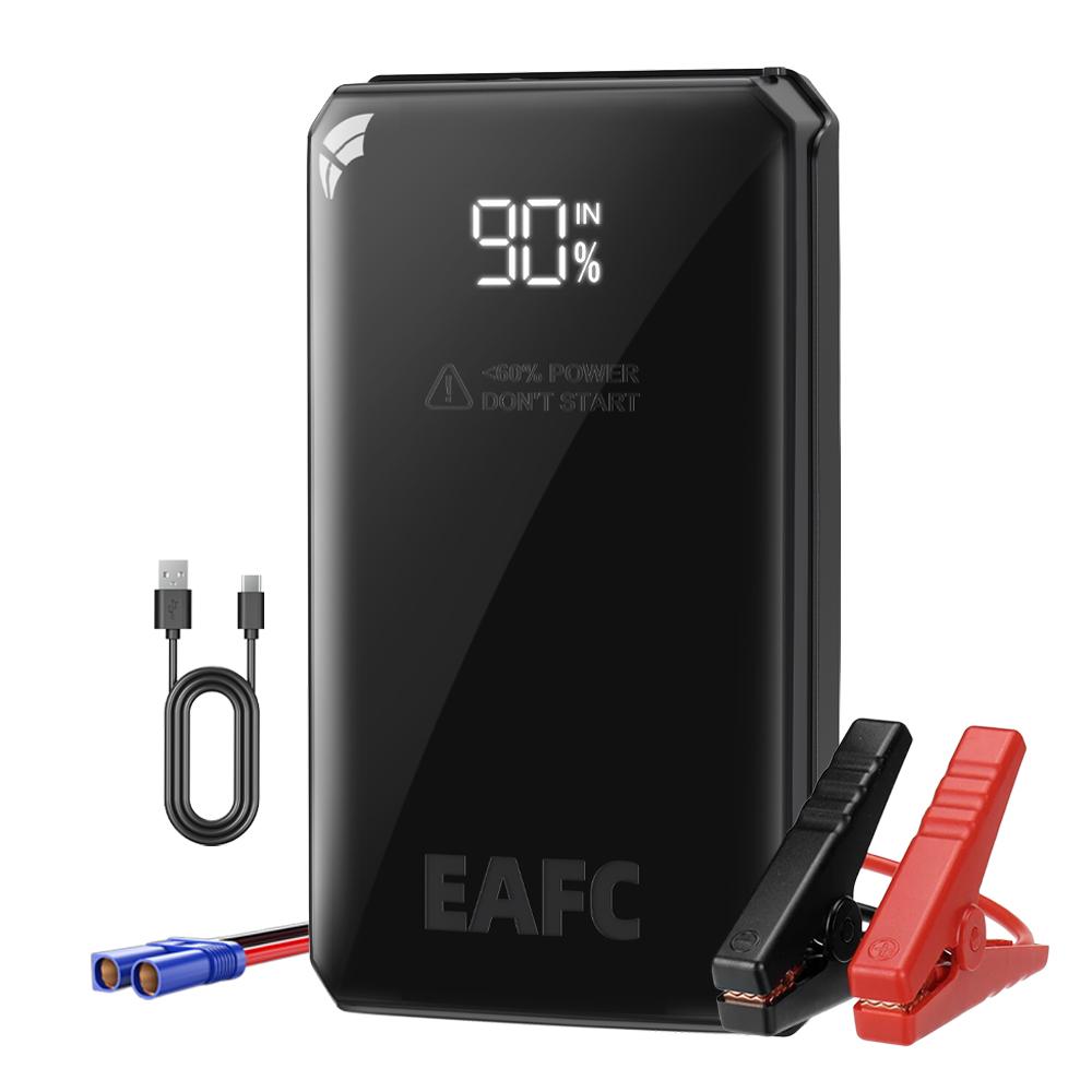 EAFC 4000A /1000A Car Jump Starter Supply Battery Starter Booster Auto Starting Device Portable Power Bank 12V Jump Starter 1000A Ordinary Clip