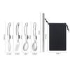 Flatware Lunch Utensils Kitchen Tool Folding Fork Serving Spoon Folding Cutlery Set Tableware
