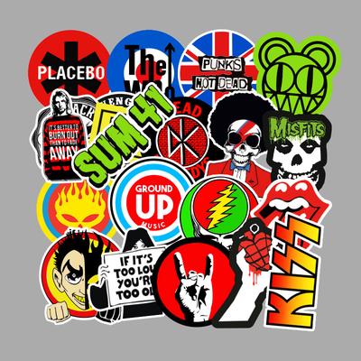 100 Graffiti-Aufkleber zum Thema Musik, Motorrad, Auto, Skateboard, Notizbuch, wasserfest