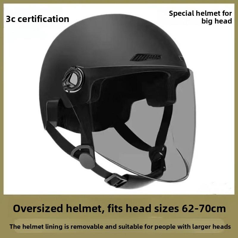 Large Electric Car Helmet Men's Large Head Circumference Extra Large Size Half Helmet
