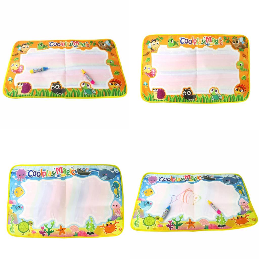 Reusable Cloth Water Drawing Mat Ocean Animal Doodle Board Sensory Play Educational Toy For Kids Toddlers