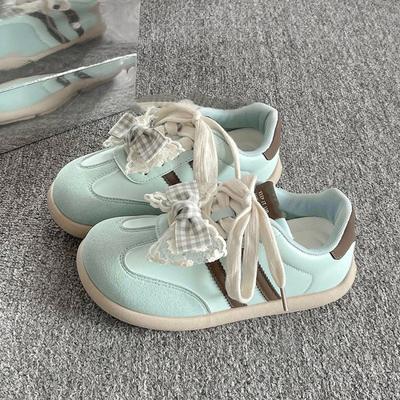 Retro Board Shoes Women's New Autumn Thick-soled Cute Bow Little White Shoes Versatile Niche Sports