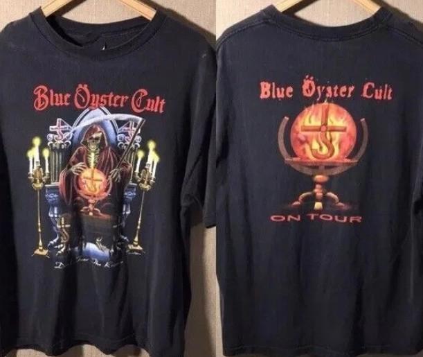 Blue Oyster Cult On Tour Rock Concert Black 2 Side T-shirt Retro Style S-5XL XL