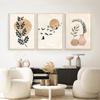 Cartaz de folha de planta boêmia, impressão de pássaros do sol, arte de parede abstrata, pintura em tela, imagens de parede para sala de estar, decoração moderna para casa