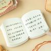 PU Cover Paper Memo Pad Cartoon Toast Squishy Notebook Mini Squeeze Diary  Stationery Use