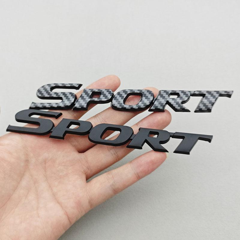 3D ABS Chrome Car Letters Logo SPORT Badge Sport Stickers Car Rear Trunk Emblem For Toyota Camry RAV4 Corolla Yaris Accessories