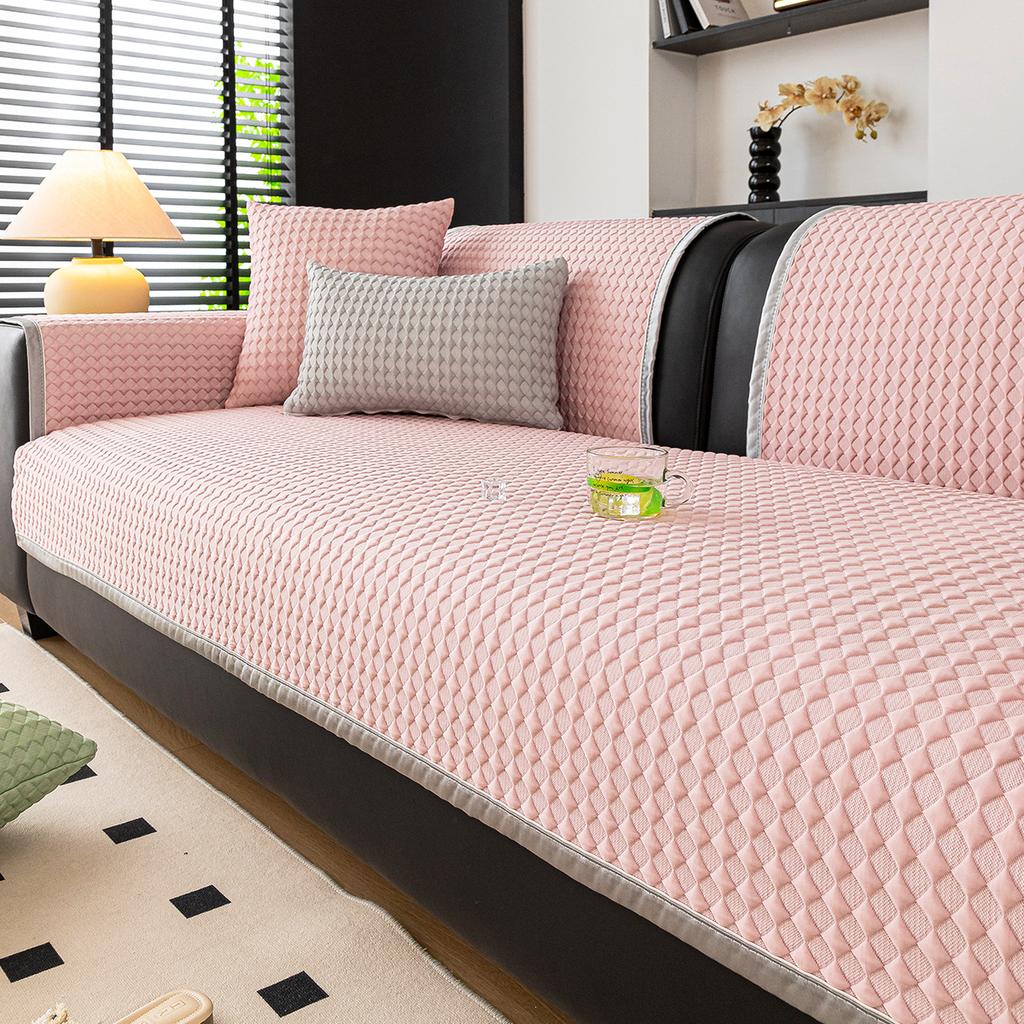 Cool Bean Plaid Sofa Cushion Ice Silk Premium Feel Summer Cooler Can Sleep Naked Soft Comfortable Cooling Sofa Towel