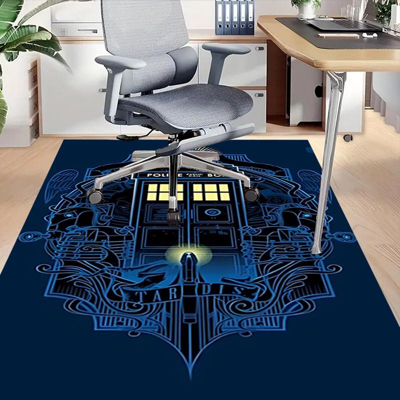 1pc Police Box TARDIS Carpet, Office Rug Outdoor Mat Home Decor Area Carpet Festival