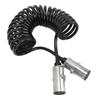 7 Way Trailer Cord Heavy Duty Coiled 7 Way Electrical Power Wire for Semi Trucks Tractors Trailer