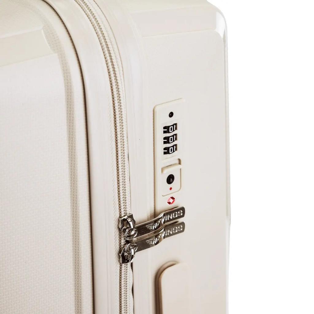 Medium Suitcase Wings Cockatiel Polypropylene 24" Beige