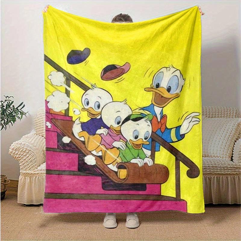 1pc, Donald Duck Family Throw Blanket Cozy & Soft for Home Decor, Couch Cover, Outdoor Use, Travel, Camping