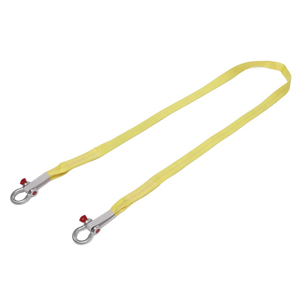 Abschleppgurte 13227 lbs Bruchlast 4 m Bergegurt mit D-Ring Schäkeln für PKW SUVs Gelb