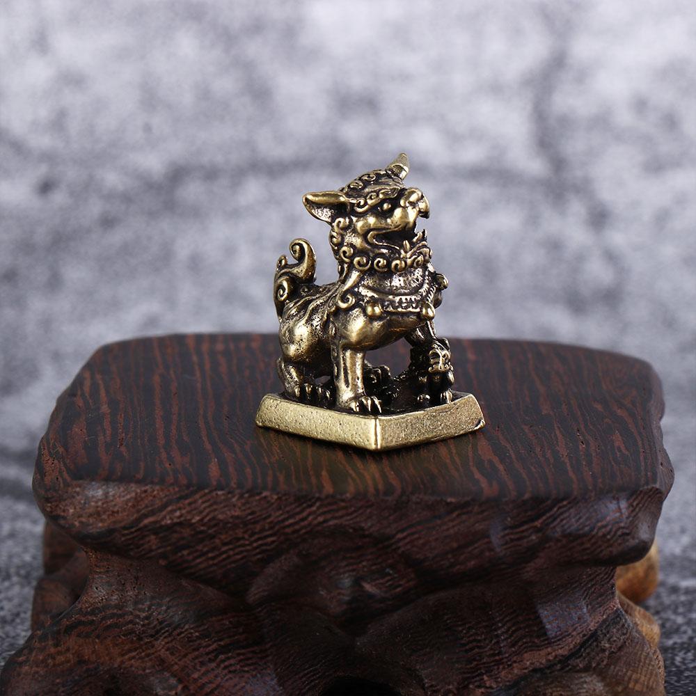Feng Shui Decoration Attracts Wealth Keychain Pendant Lion Seal Lion Figurines Lion Ornaments