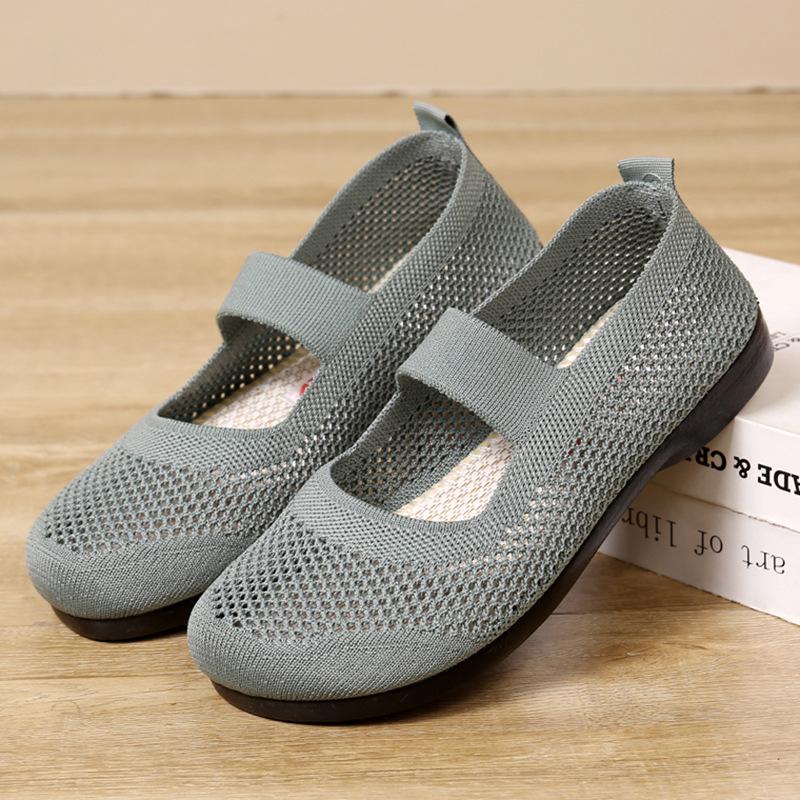 Summer Women's Soft-soled Breathable Mesh Shoes for Middle-aged and Elderly