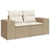 VidaXL Salon de Jardin avec Coussins 9 pcs, Canapés de Terrasse, Ensemble de Meubles de Patio, Mobilier d'Extérieur, Beige 3225540