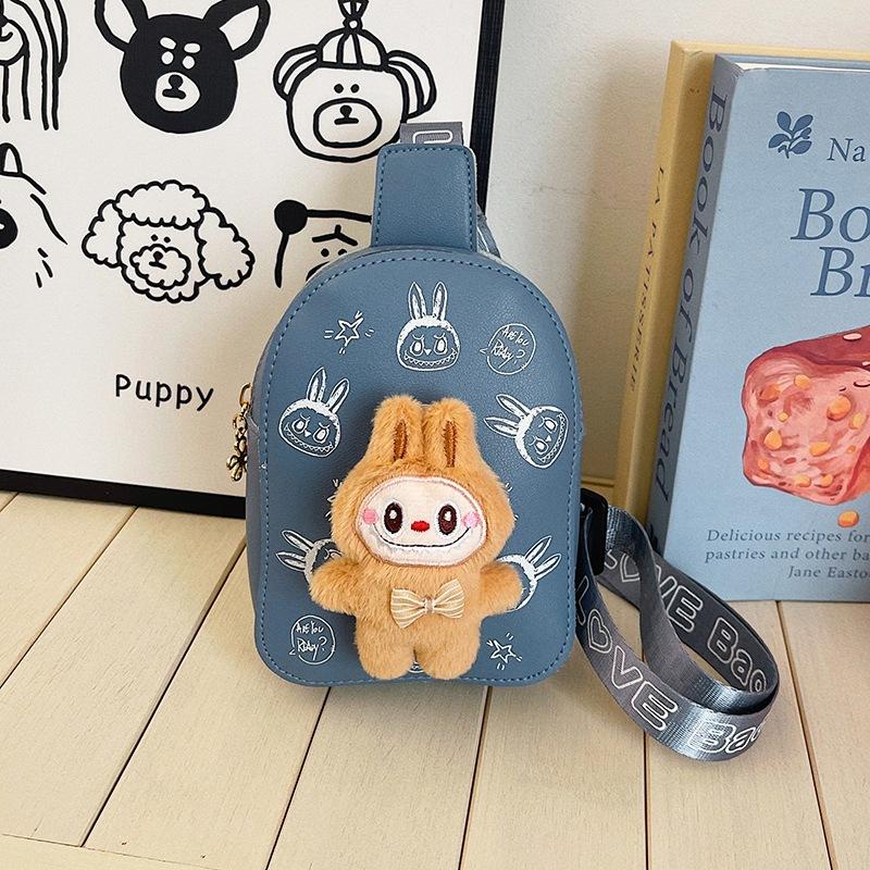 School Bag Fashion Children's Bag Labub New Lightweight and Versatile Backpack Casual Small Breast Bag Going Out Change Bag