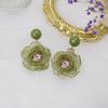 Gauze Multi-Layer Flower Simple Summer Sweet Girl Versatile Stud Earrings