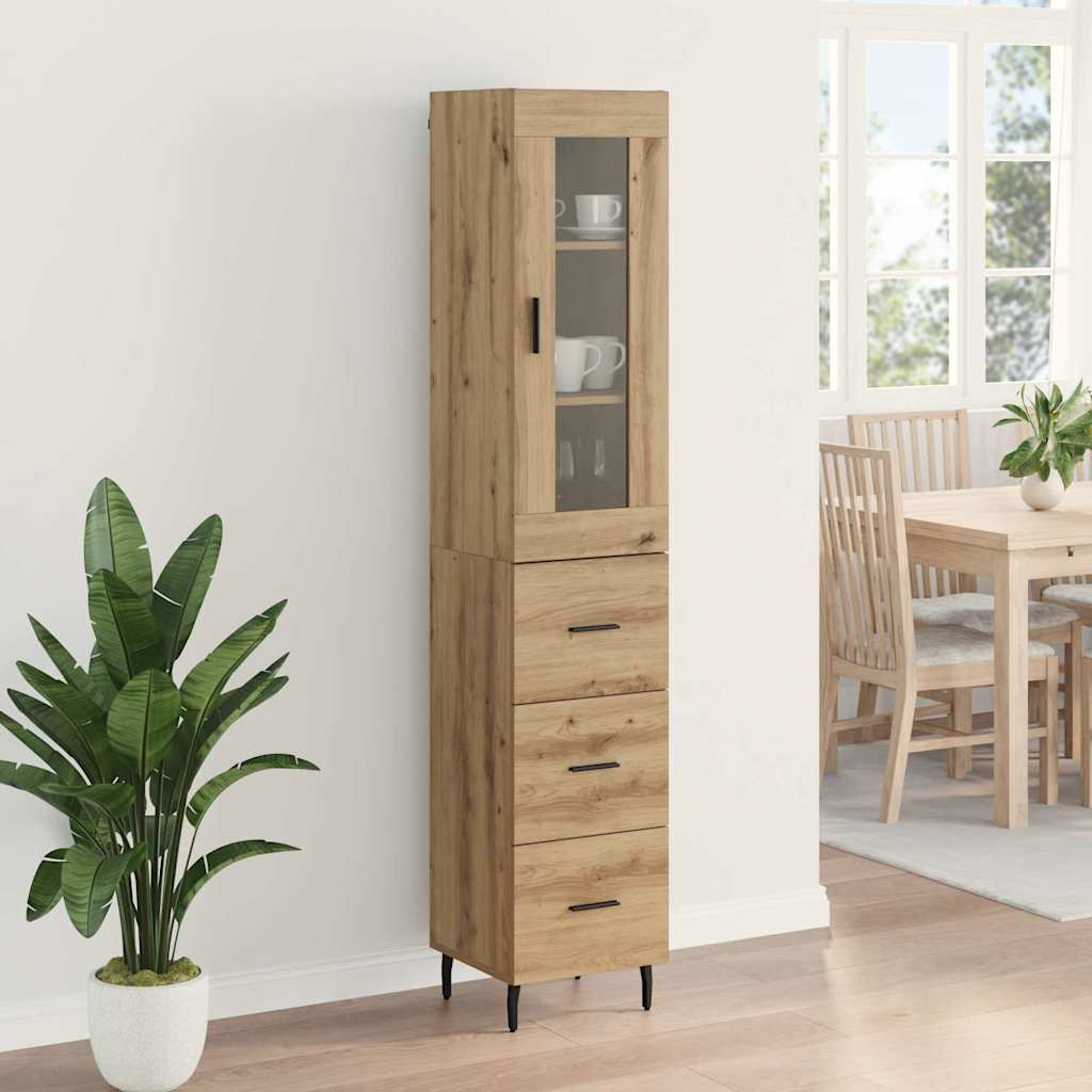Highboard Artisan Oak 34.5 x 34 x 180 cm Particleboard