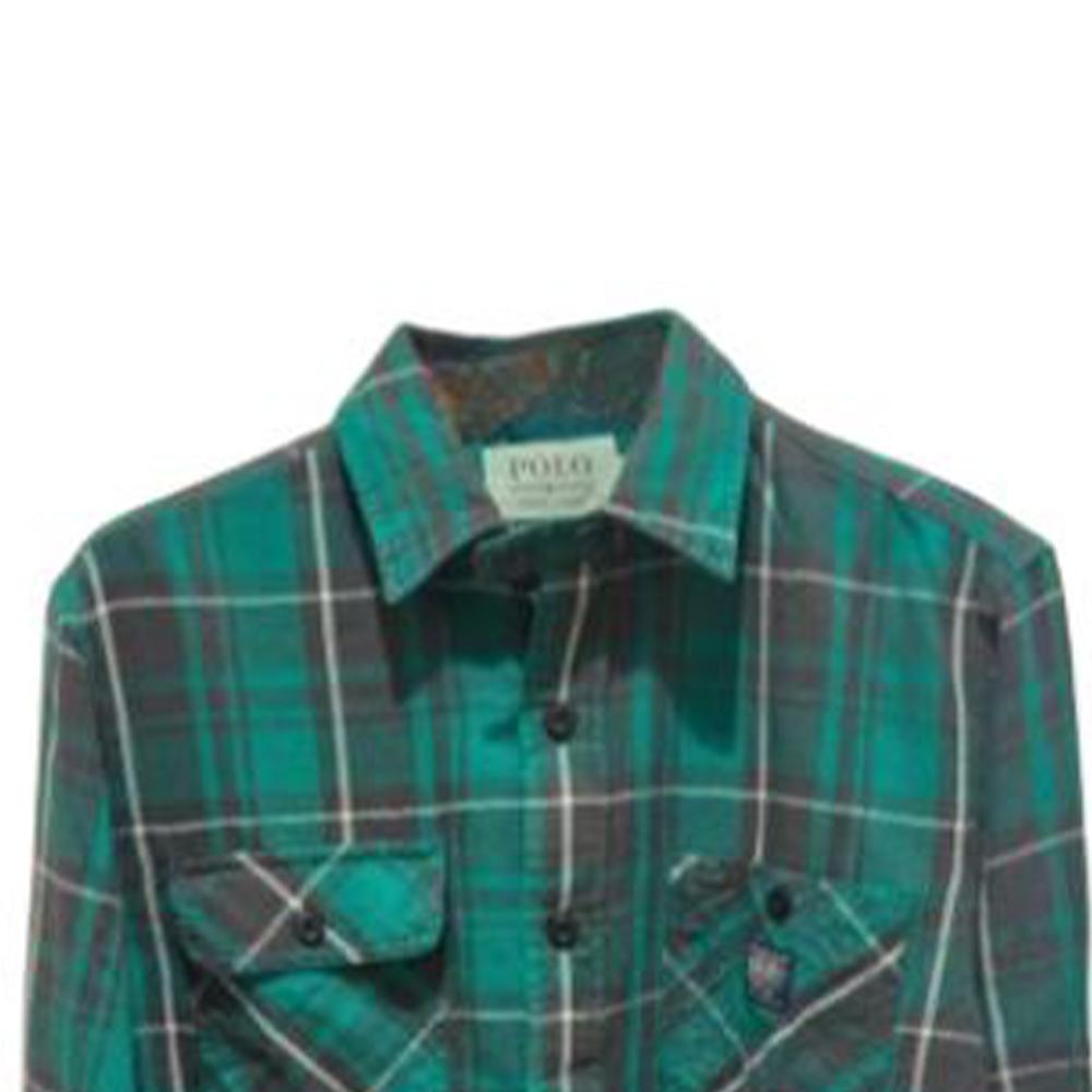 Polo Ralph Lauren Checkered Button-Down Fitted Long Sleeve Shirt Unisex Shirts Green 710858325-001