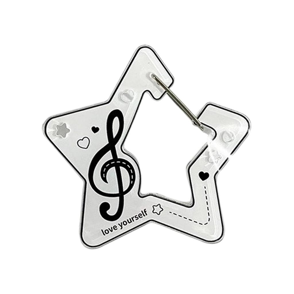 Creative Star Shaped Acrylic Keychain Hook For Bags Personalized Girls Gift Durable Carabiner Pendant