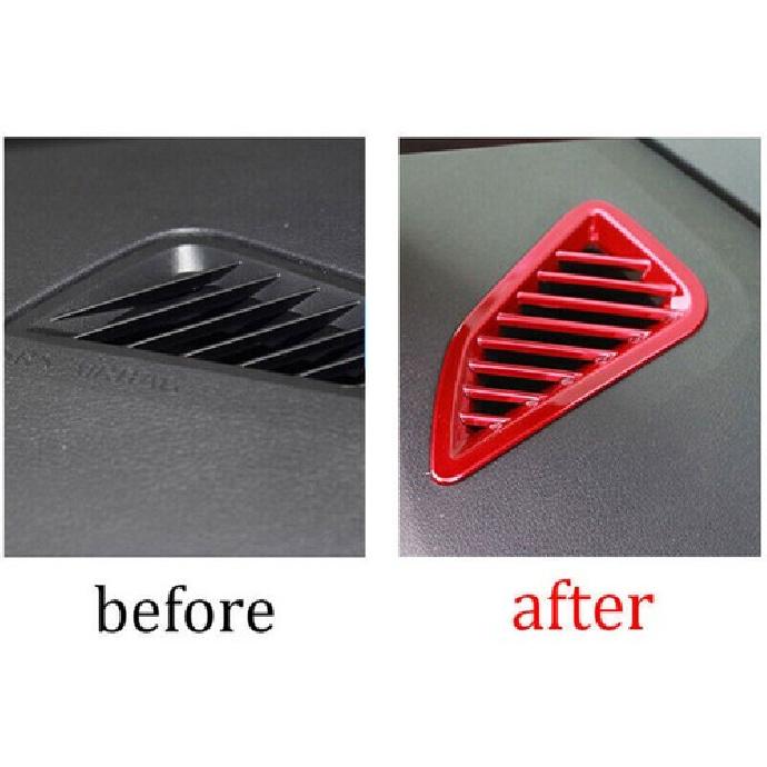 Red For Toyota GR Corolla Hatchback Dashboard L&R Air Outlet Vent Trim -2024