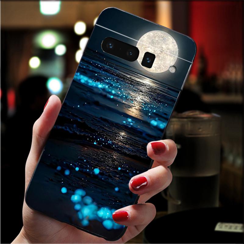 

Phone Case For Google Pixel 10 9 Pro XL 9A 8 7 6 Pro Pixel 8A 7A 6A Pixel 8 7 6 5 Moonlight Beach Scenery Case Google Pixel 8 Pro
