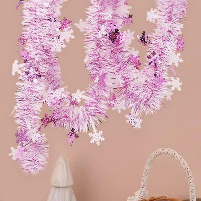 5.9ft Christmas Tinsel Garland Strip Decor Fireplace Holiday Wedding Year