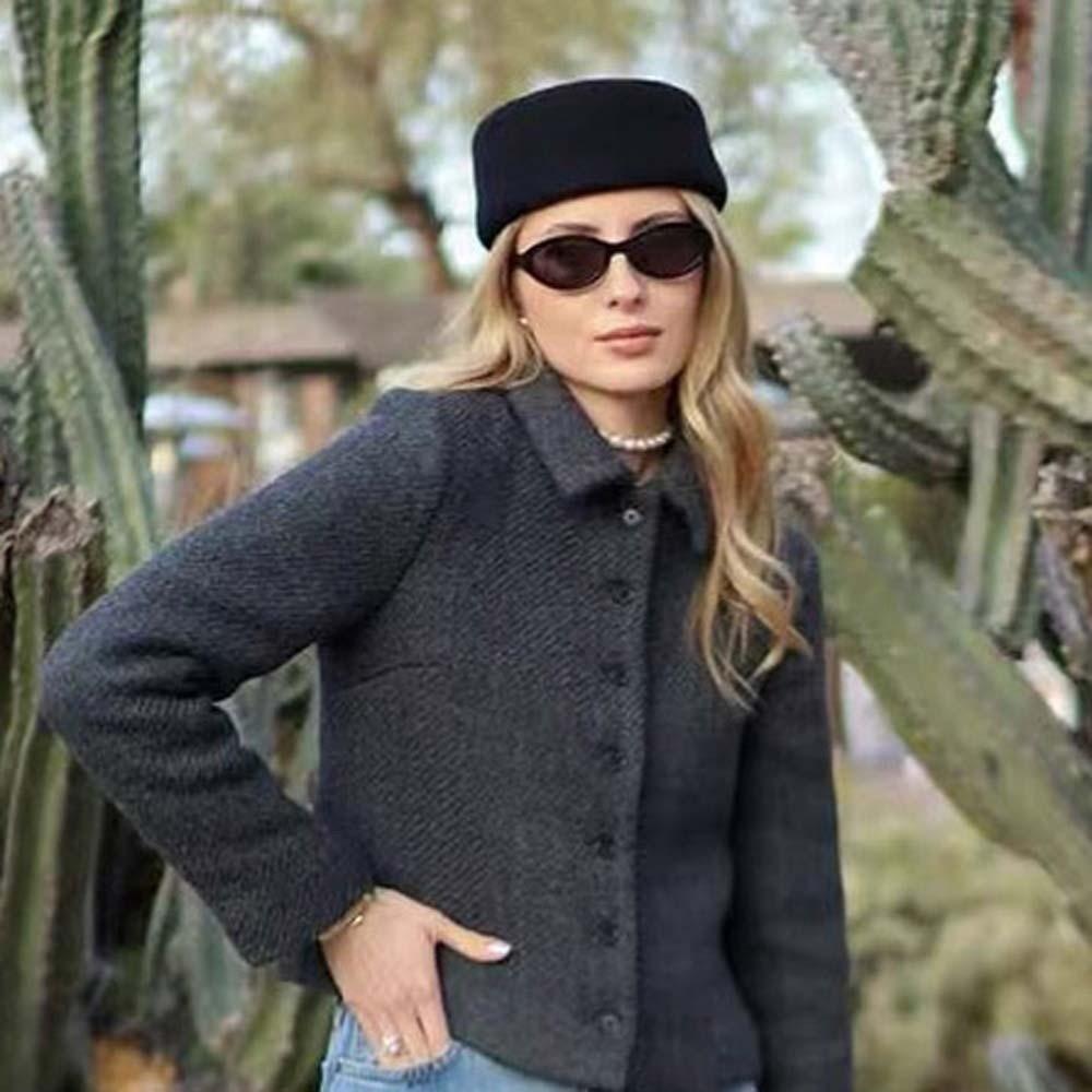 French Style Pillbox Hat Vintage Looking Formal Hat Airline Stewardess Caps  Performances