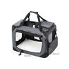 FEANDREA Dog Carrier, Folding Fabric Pet Carrier, 60 x 42 x 42 cm, Grey