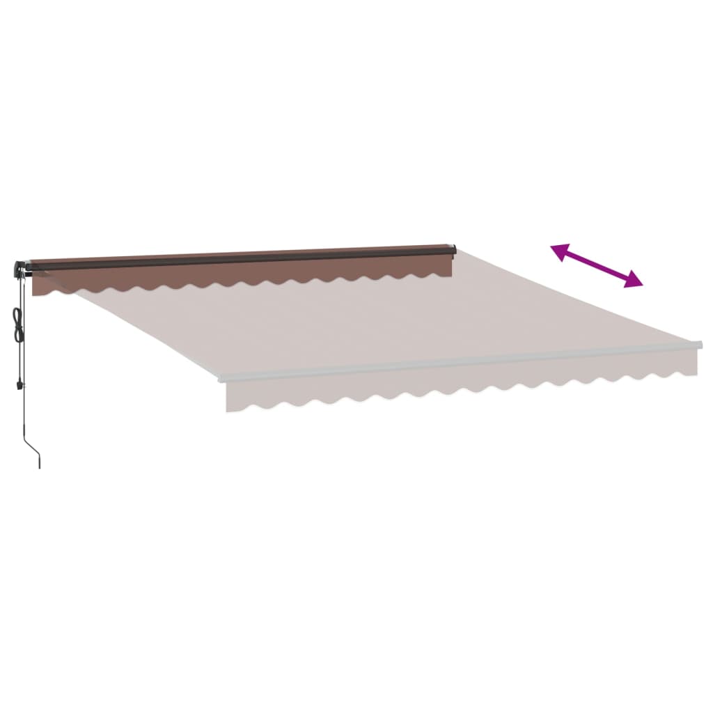 Automatic Awning Brown 400x350 Cm