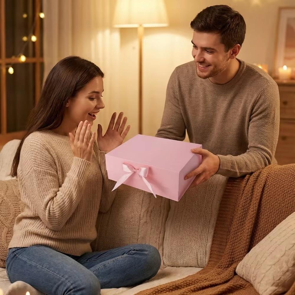 One PieceFlip Cover Ribbon Gift Box Large Packing Box Luxury Empty Box  Party Valentine's Day