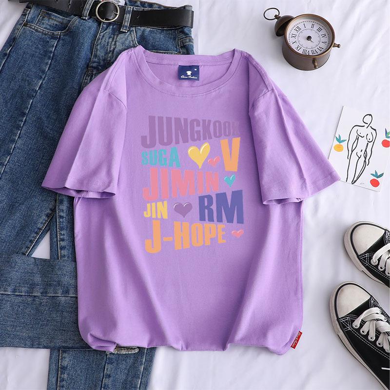 2022 Summer Trendy Printed Crew Neck Short Sleeve Cotton Women's Casual Top
