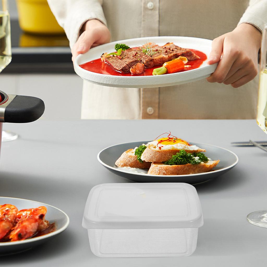 Reusable Food Storage Container with Lid Fresh Keeping Box for Sandwiches Snacks Fruits Salads Bento Holder Lunch Box Portable