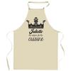 Kitchen Apron - Juliette "Queen of the Kitchen" - Durable Cotton - France Print - Adjustable Ties