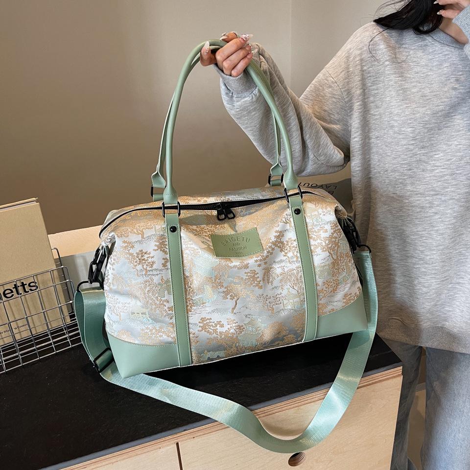 תיק נסיעות גדול בסגנון סיני: הפרדה רטוב/יבש, תיק צד קל משקל ותיק כושר