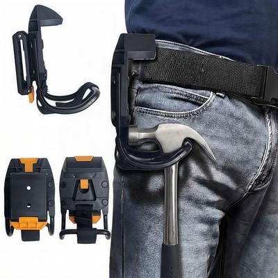 Quick Release Claw Hammer Hanger Quick Attach Multifunctional Hammer Waist Bag Clip Sturdy ABS Portable Tool Belt Buckle