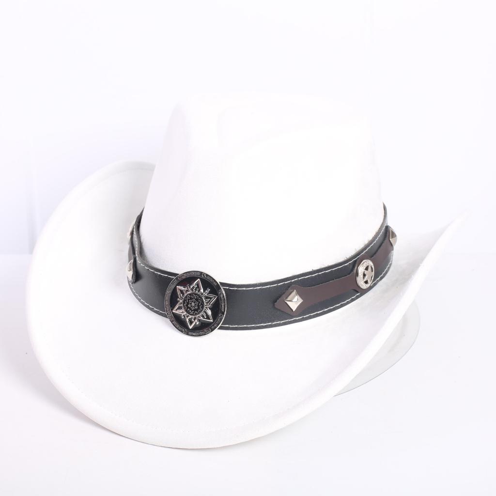 Popular European and American Classic Suede Western Cowboy Hat Men's and Women's Fashion LO Style Peach Heart Cowboy Hat