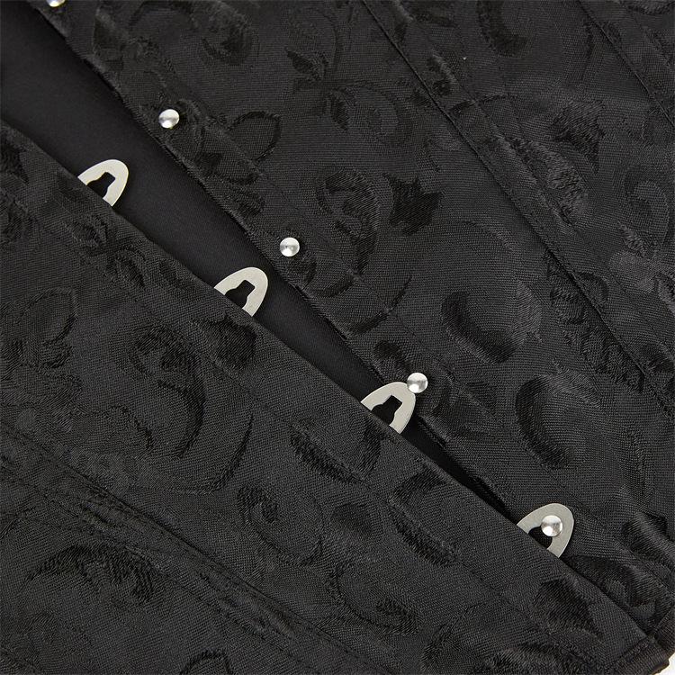 Black Double Strap Women's Waist Cincher Corset Body Shaper