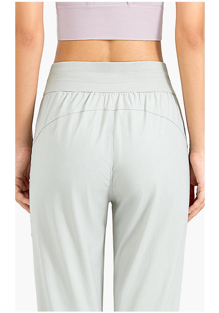 Women's Body Shaping Casual Running Pants with Drawstring Pockets - Breathable Yoga Fitness Trousers